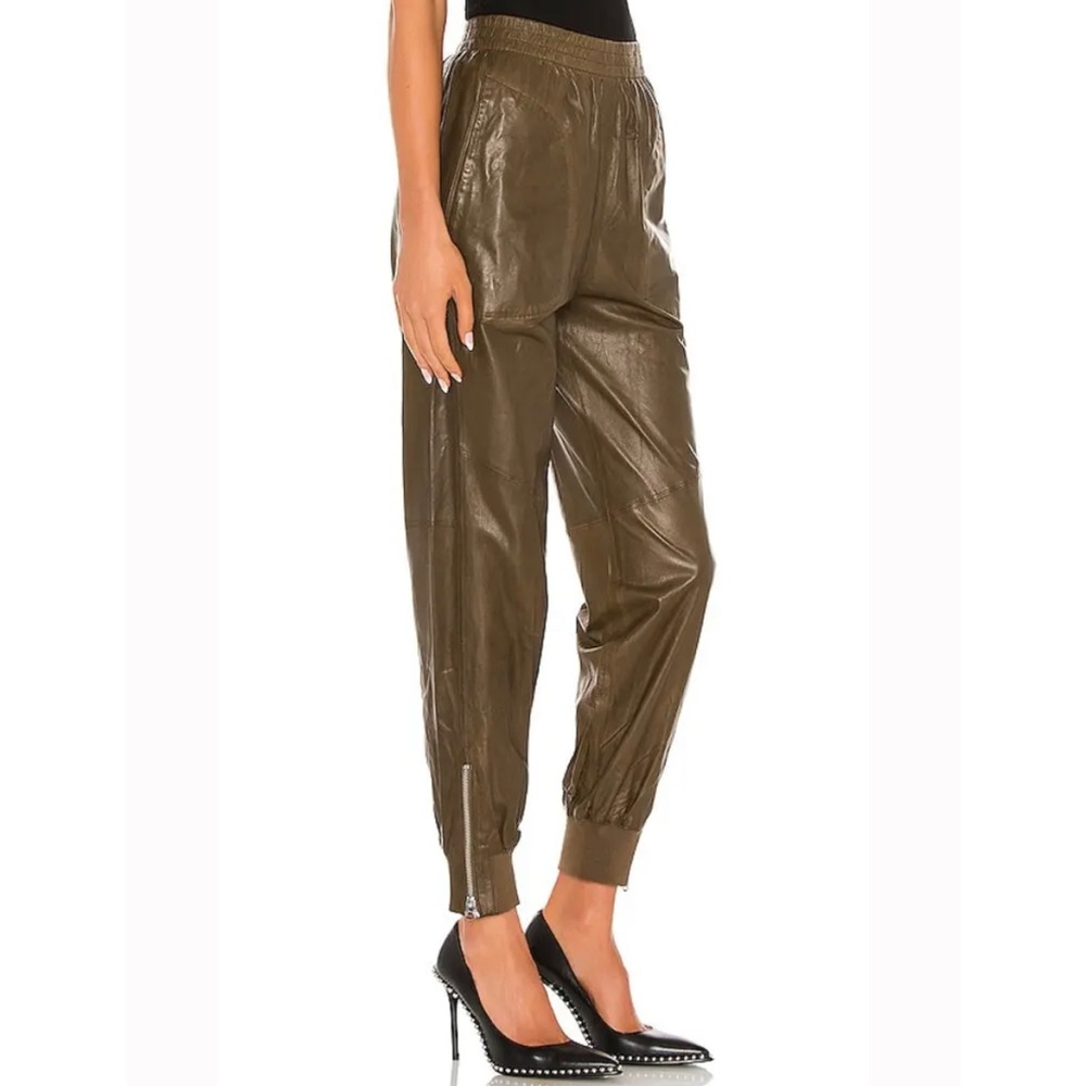 Leather jogger